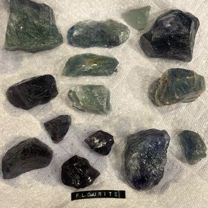 Assorted Raw Fluorite Stones